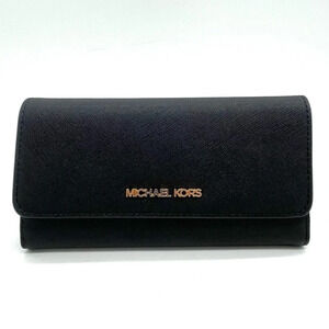 Michael Kors Trifold Wallet Black/Gold